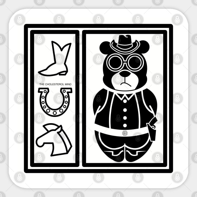 GEEK BEAR: COWBOY Sticker by cholesterolmind